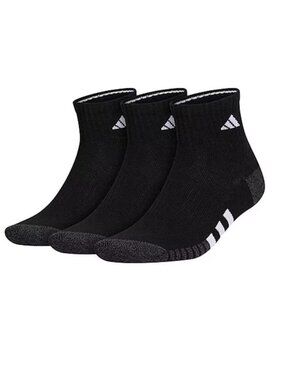 NWOT Adidas 6 Pack Men's Ankle Socks Black & White Striped One size